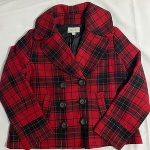 Red and black plaid coat!
